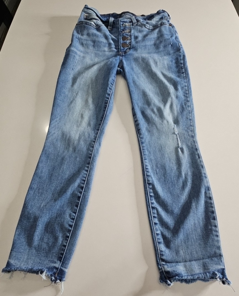 Lucky Brand High Rise Bridgette Distressed Raw Hem Womens Jeans Size 0/25